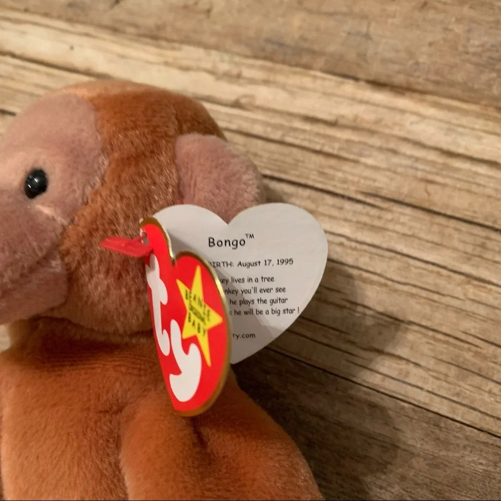 π Bongo the Monkey Ty Beanie Baby Babies 1995 Tag - Picture 6 of 8